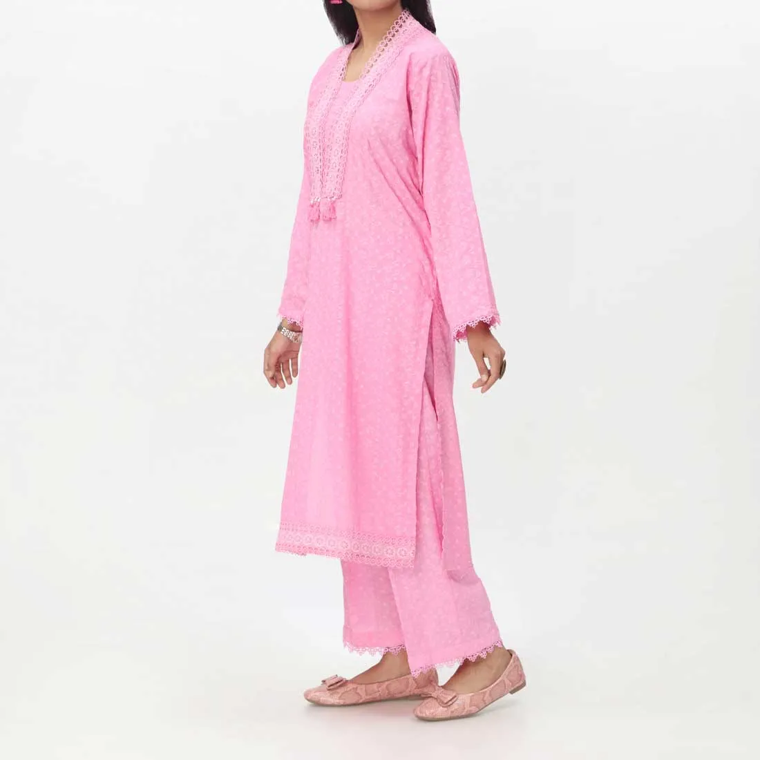 2PC- Embroidered ChikanKari Suit PS4075