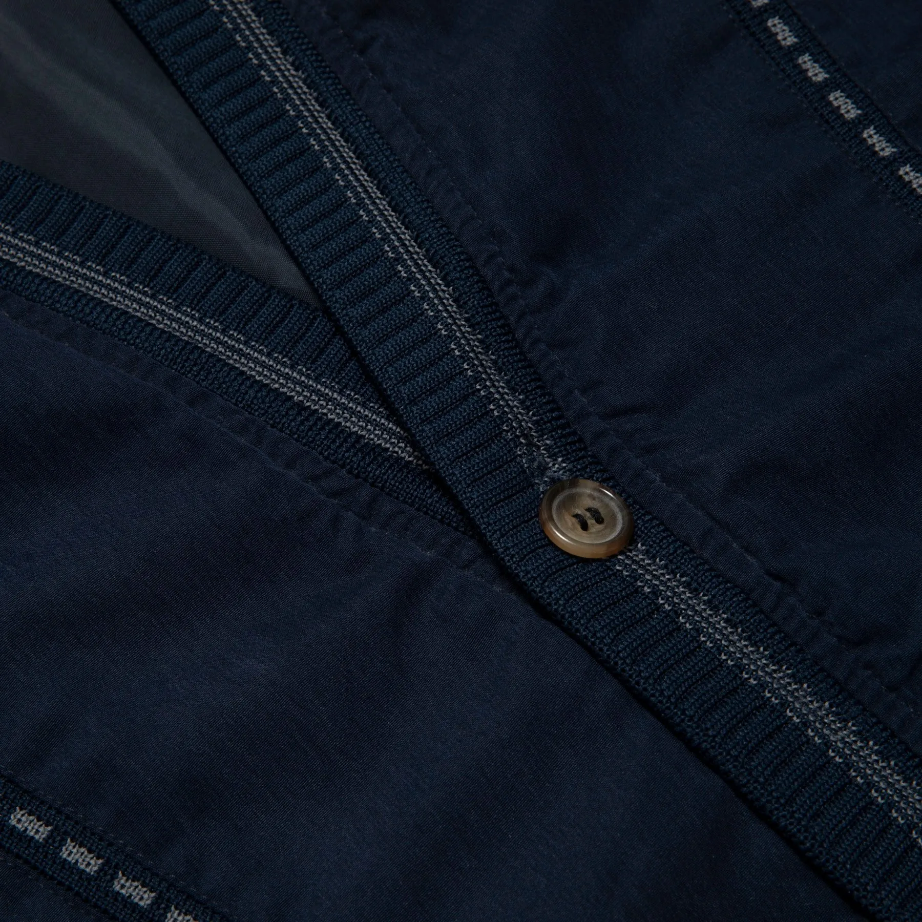 70s Swiss Jacquard Linear Rib Trim Layering Jacket