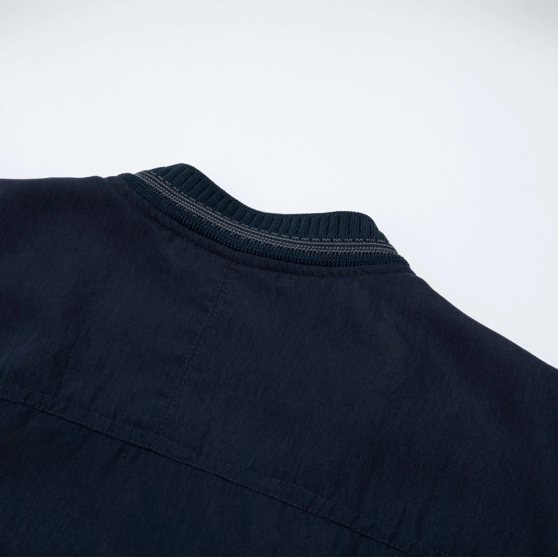 70s Swiss Jacquard Linear Rib Trim Layering Jacket