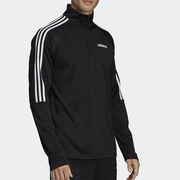 adidas Casual Up-collar SweatshirtSports Sweater Men Black, black