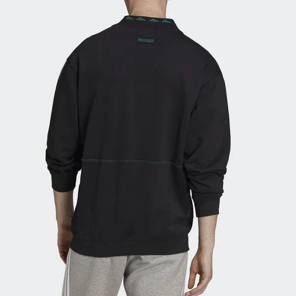 adidas Equipment Series Half Zipper Pullover Sports Sweatshirt Black