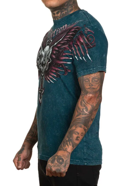 Affliction Hyper Speed Short Sleeve Atlantic Deep Lava Wash T-Shirt