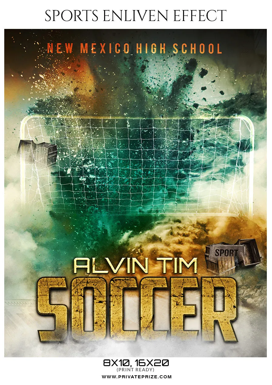 Alvin Tim - Soccer Sports Enliven Effects Photoshop Template