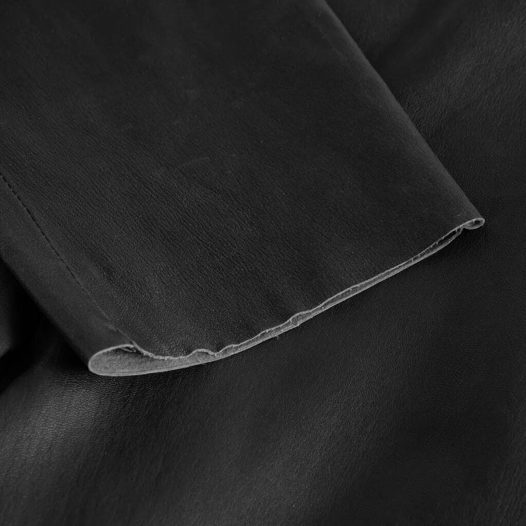 Amber basic leather legging with zipper closure / 12040 - Black (Nero)