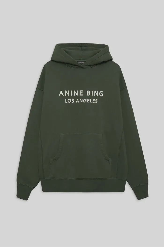 Anine Bing Alto Hoodie in Dark Olive