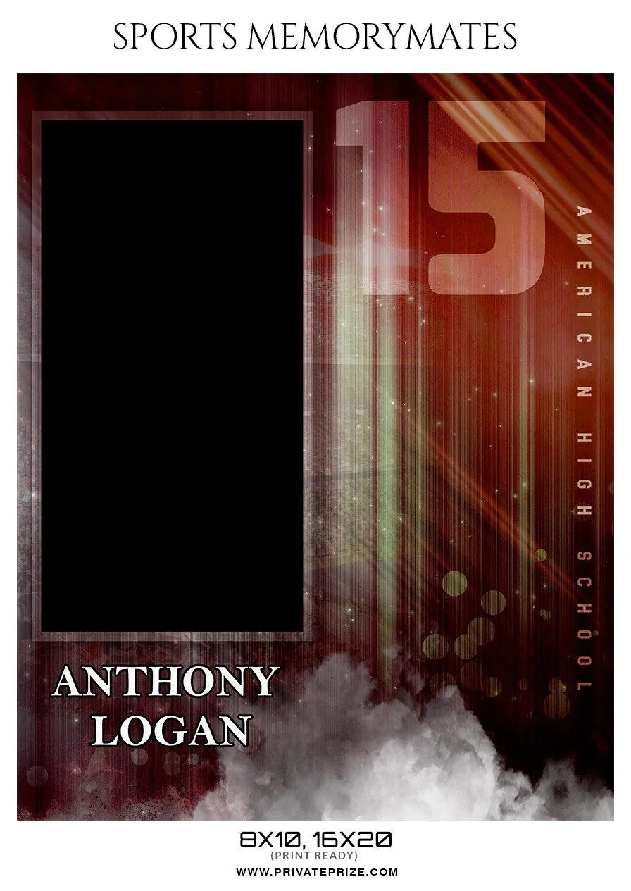 Anthony Logan - Lacrosse Sports Memory Mates Photography Template