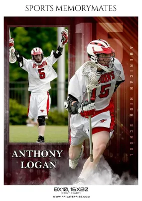 Anthony Logan - Lacrosse Sports Memory Mates Photography Template