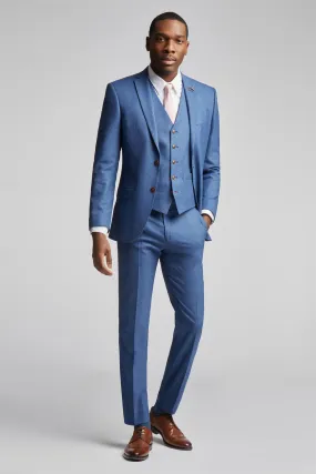 ANTIQUE ROGUE
Slim Fit Blue Texture Suit