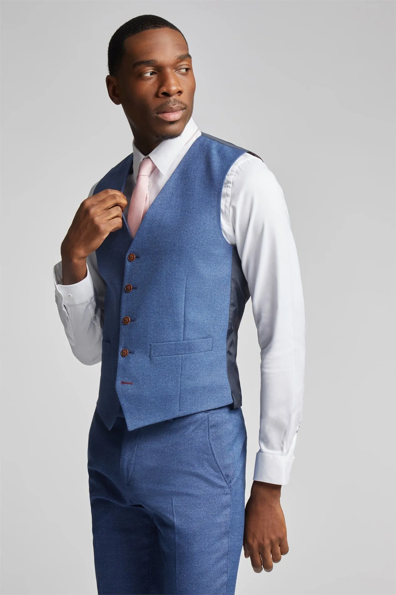 ANTIQUE ROGUE
Slim Fit Blue Texture Suit
