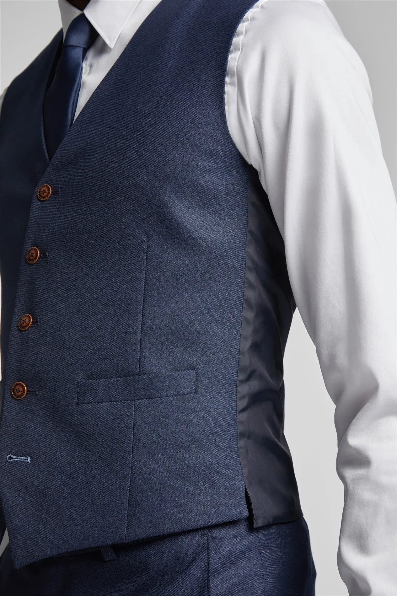 ANTIQUE ROGUE
Slim Fit Navy Texture Suit