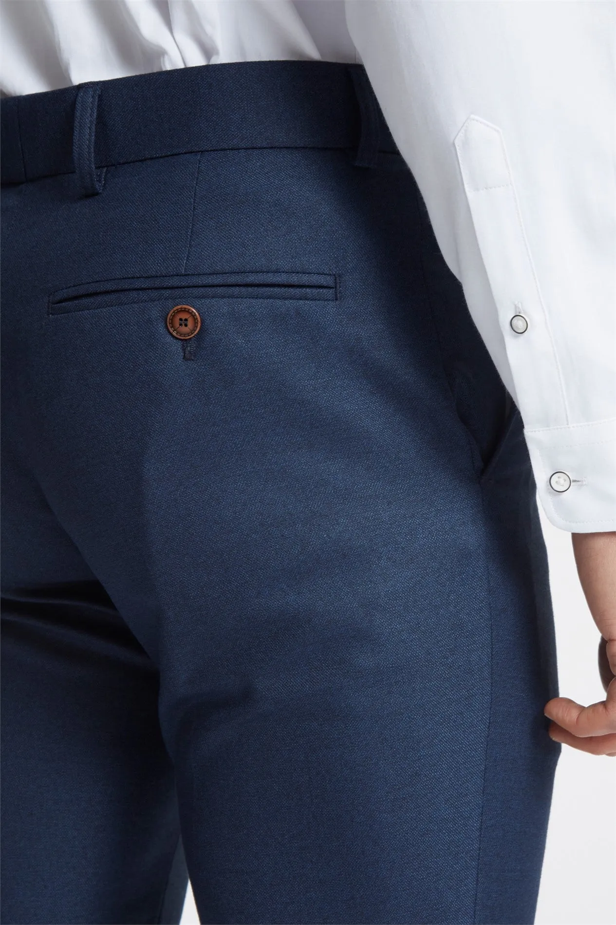 ANTIQUE ROGUE
Slim Fit Navy Texture Suit