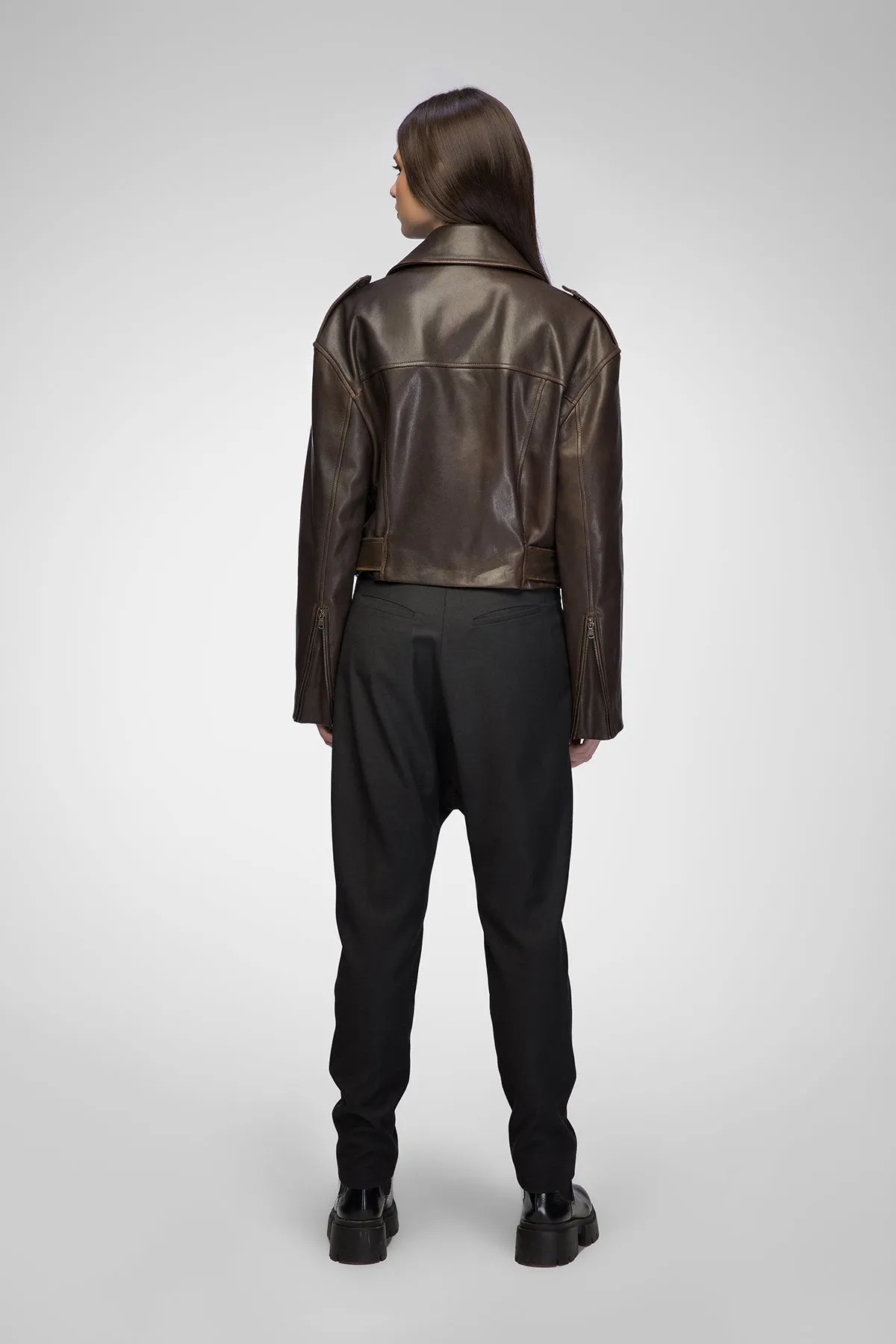 Anya - Brown Leather Jacket
