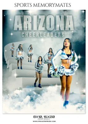 Arizona Cheerleaders- Sports Memory Mate Photoshop Template