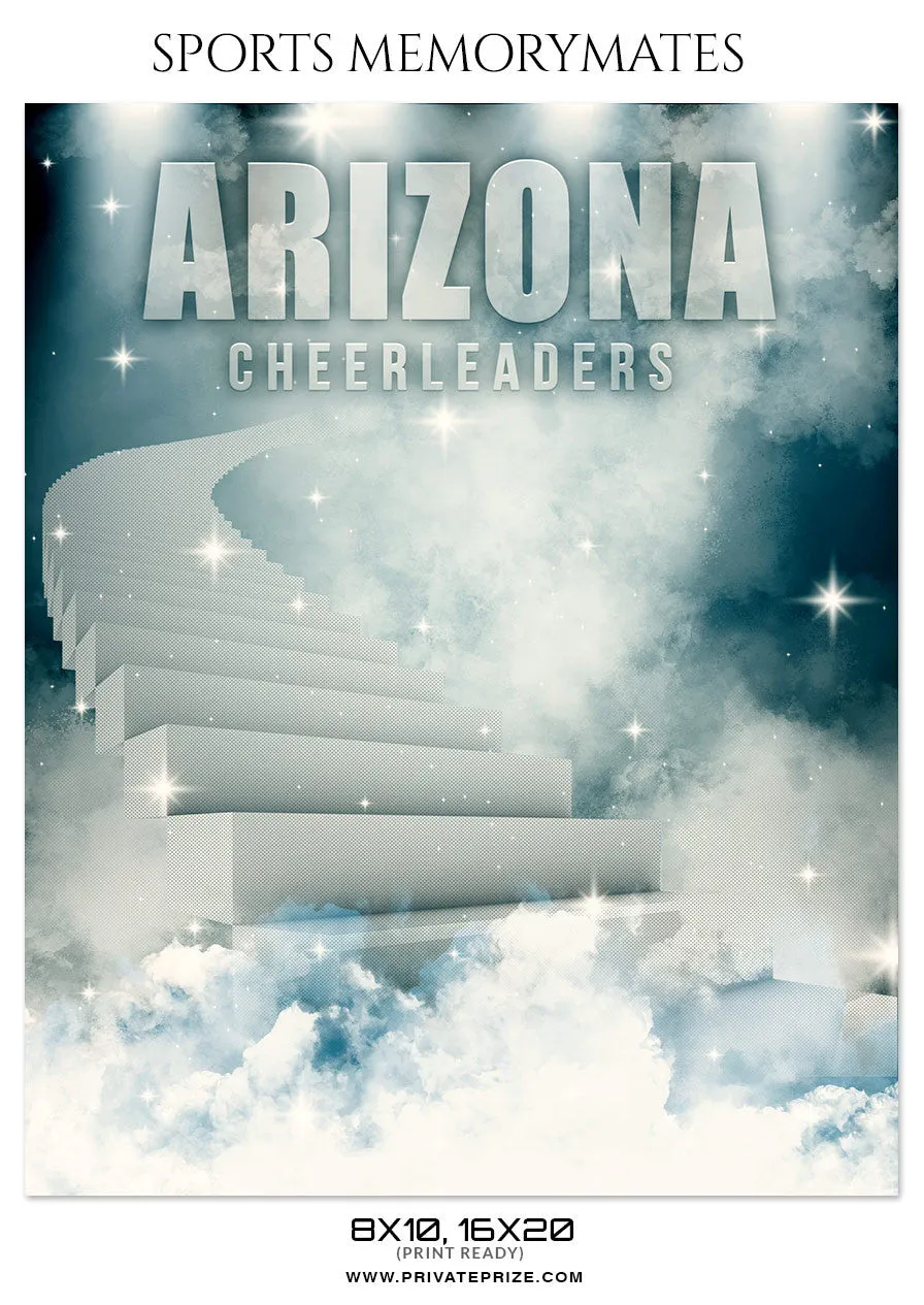 Arizona Cheerleaders- Sports Memory Mate Photoshop Template