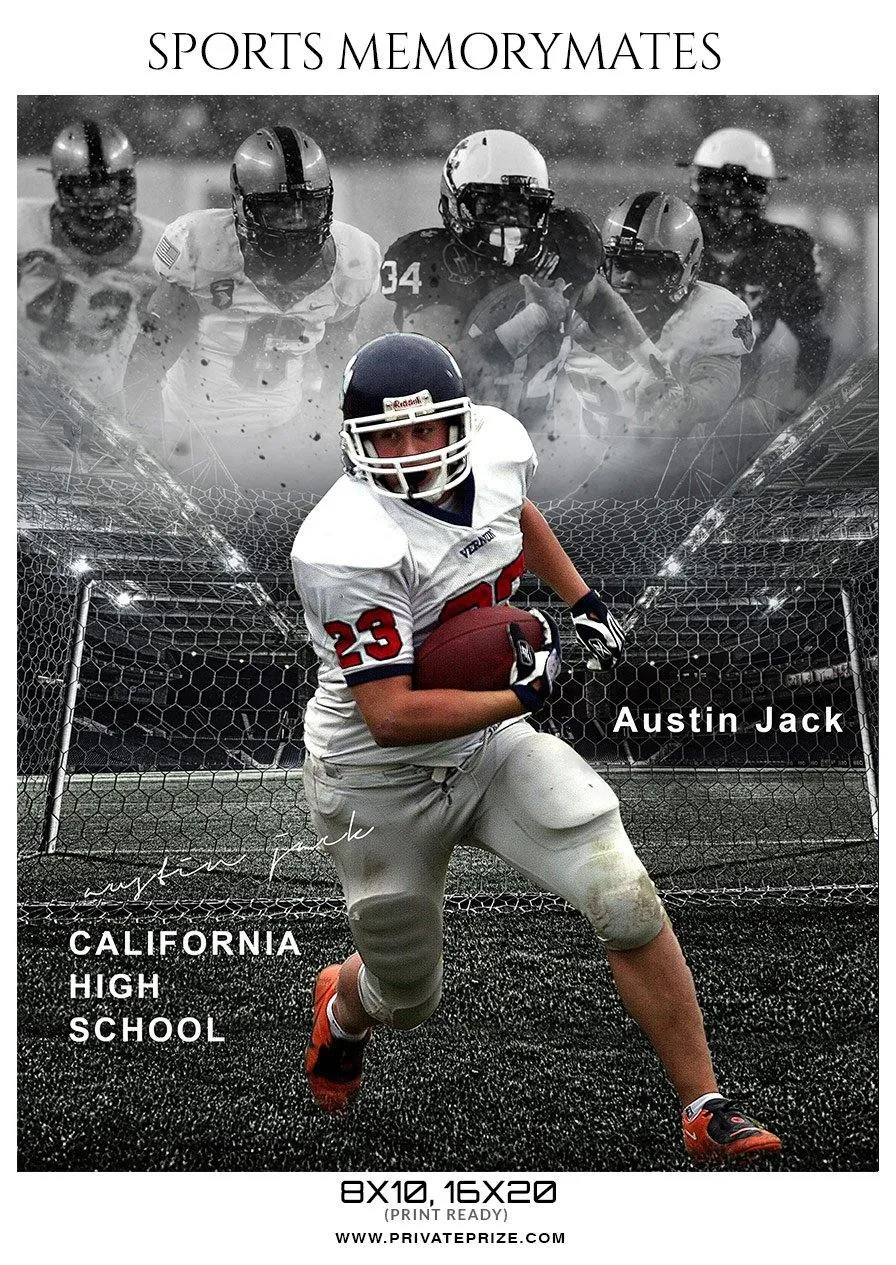 Austin Jack - Football Memory Mate Photoshop Template