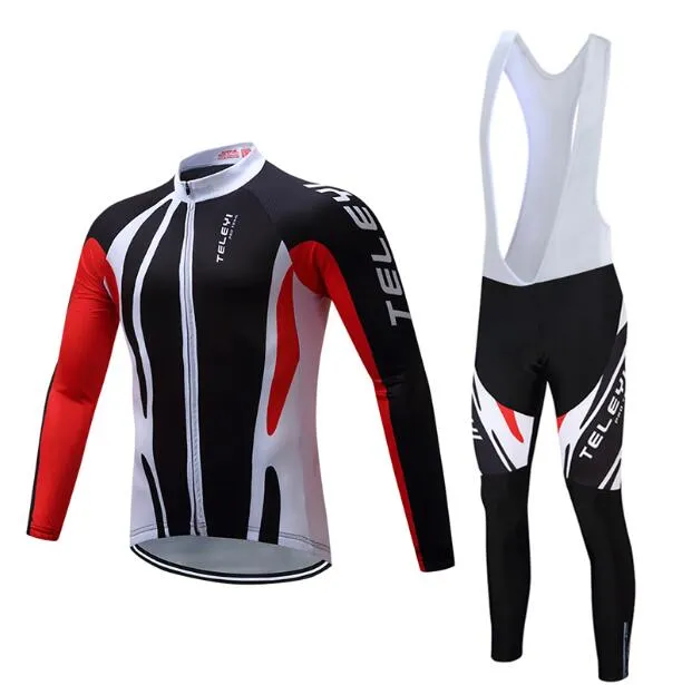 Autumn long sleeve cycling outfit men 2019 Pro team bike dress kit BIB bicycle clothing suit mallot MTB jersey set Sport clothes