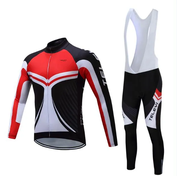 Autumn long sleeve cycling outfit men 2019 Pro team bike dress kit BIB bicycle clothing suit mallot MTB jersey set Sport clothes