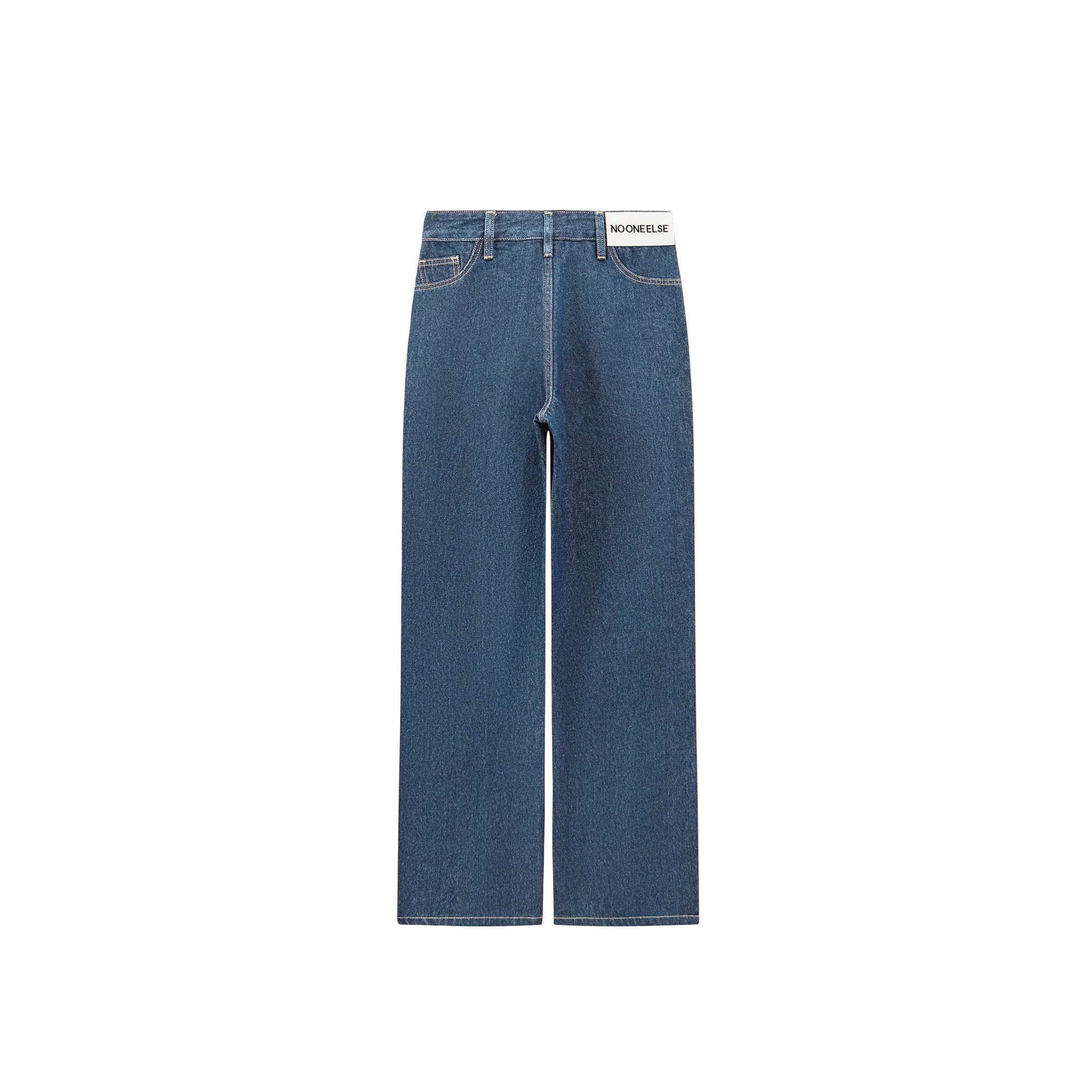 Back-Pockets Front Straight Jeans