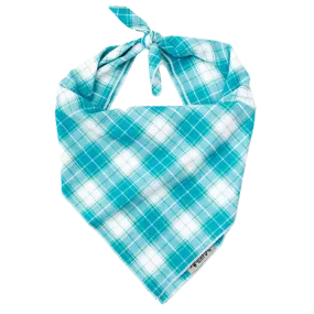 Bandana | Turquoise & White Madras Plaid