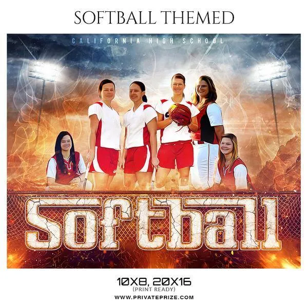 Best Selling Softball Bundle Photography Photoshop Template