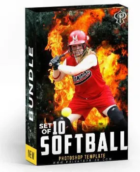 Best Selling Softball Bundle Photography Photoshop Template