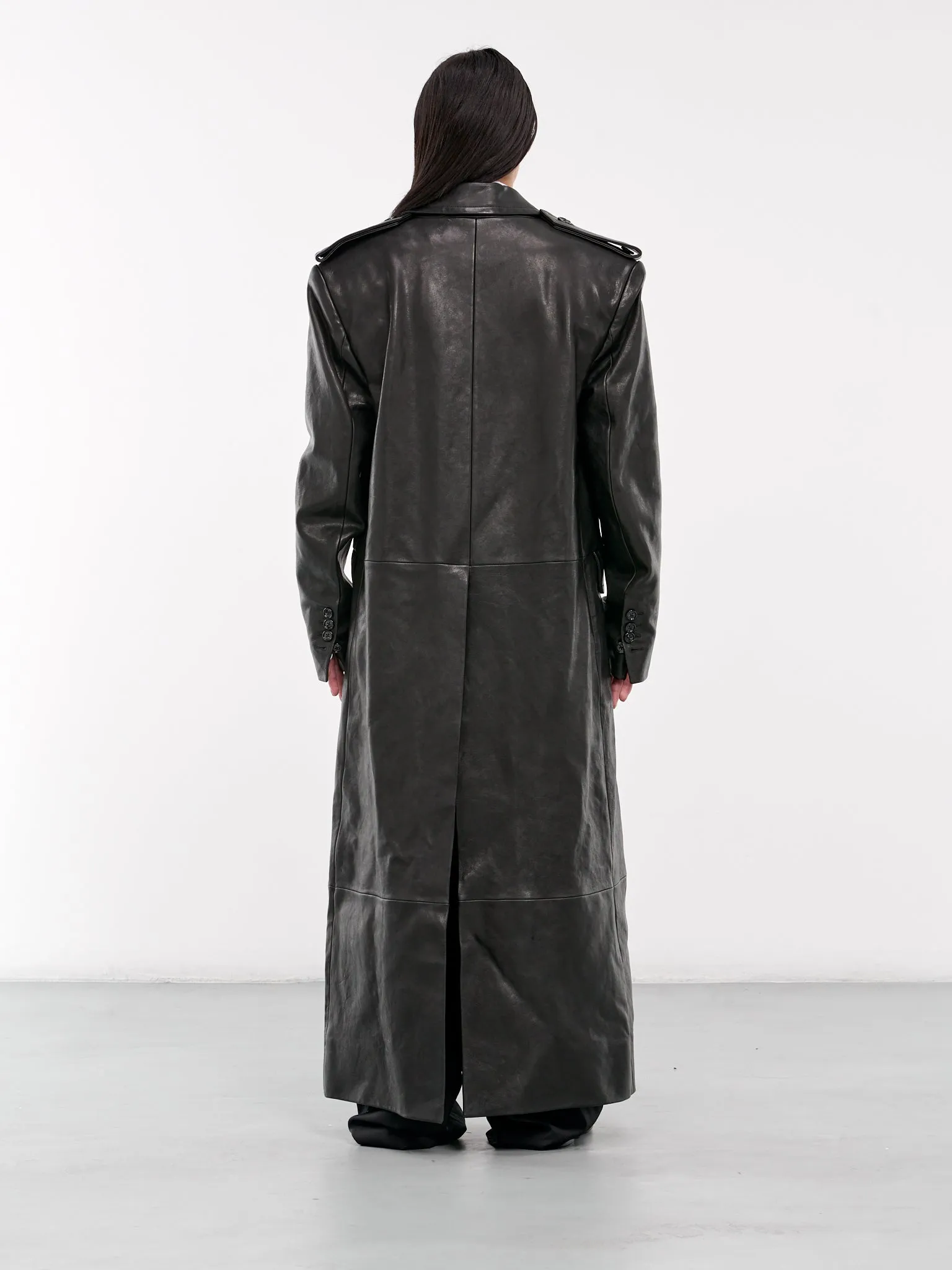 Bianca Leather Coat (B0012231-LT137-BLACK)