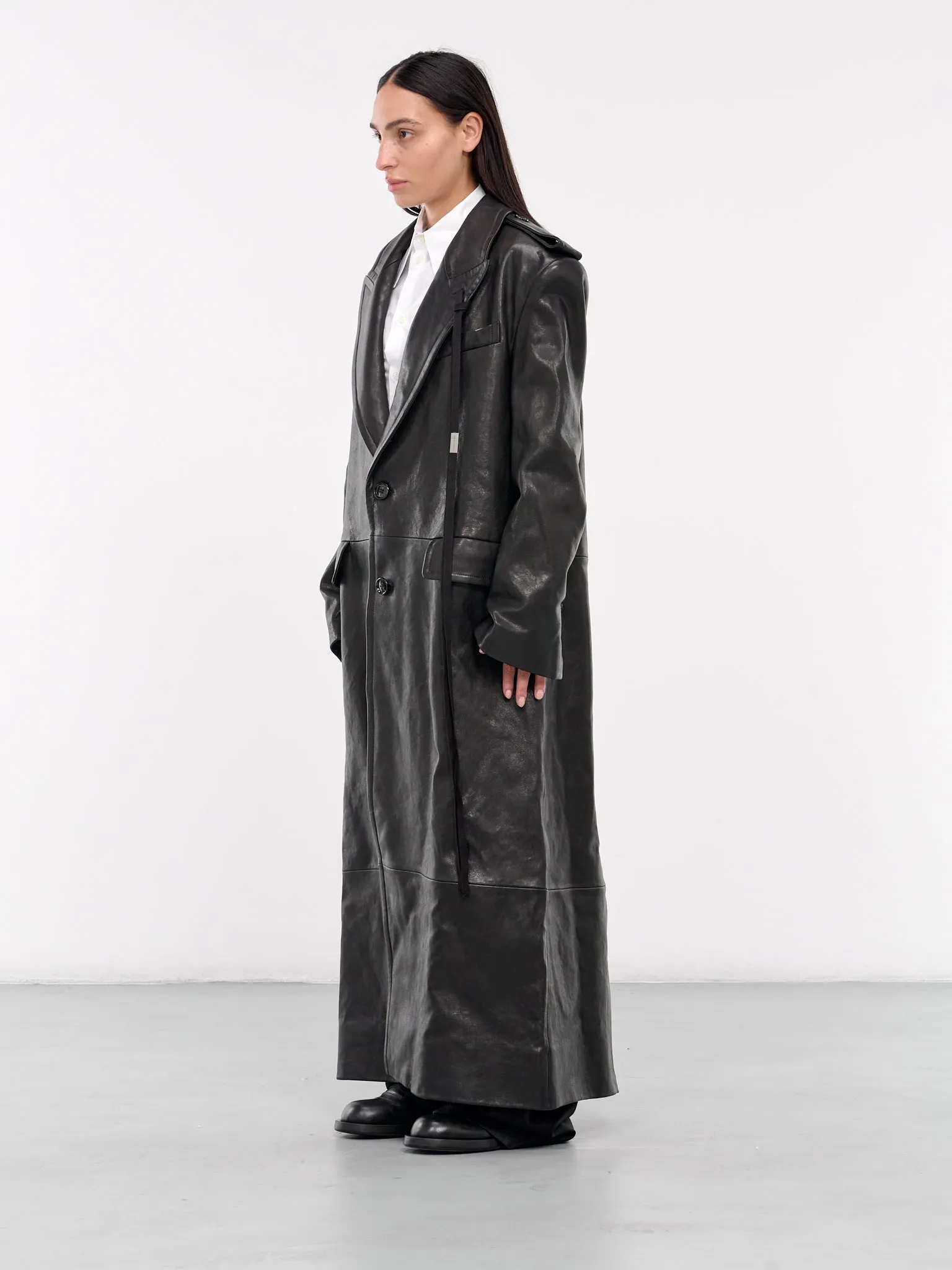 Bianca Leather Coat (B0012231-LT137-BLACK)