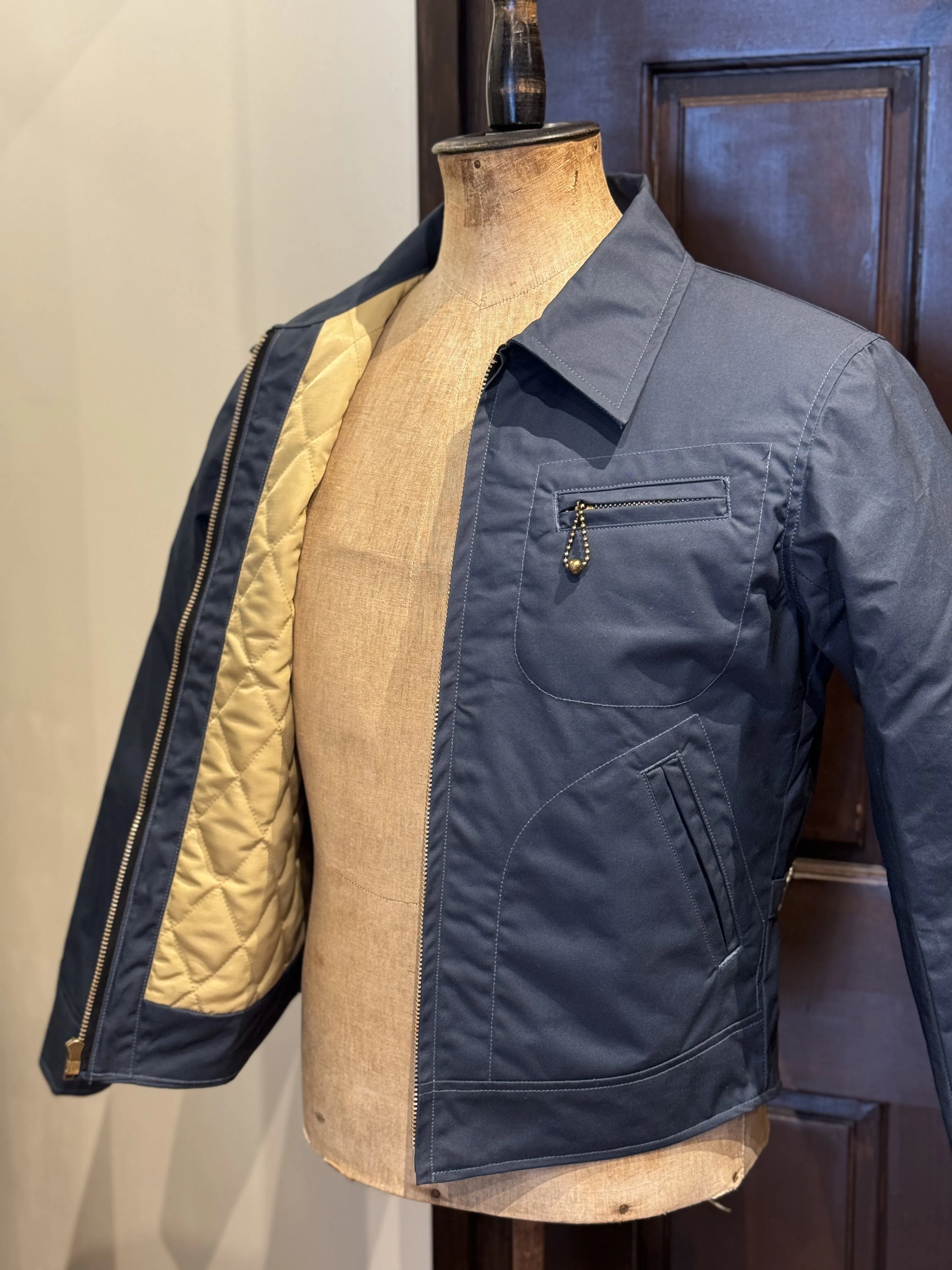 BLD148 WAXED COTTON SPORTS JACKET