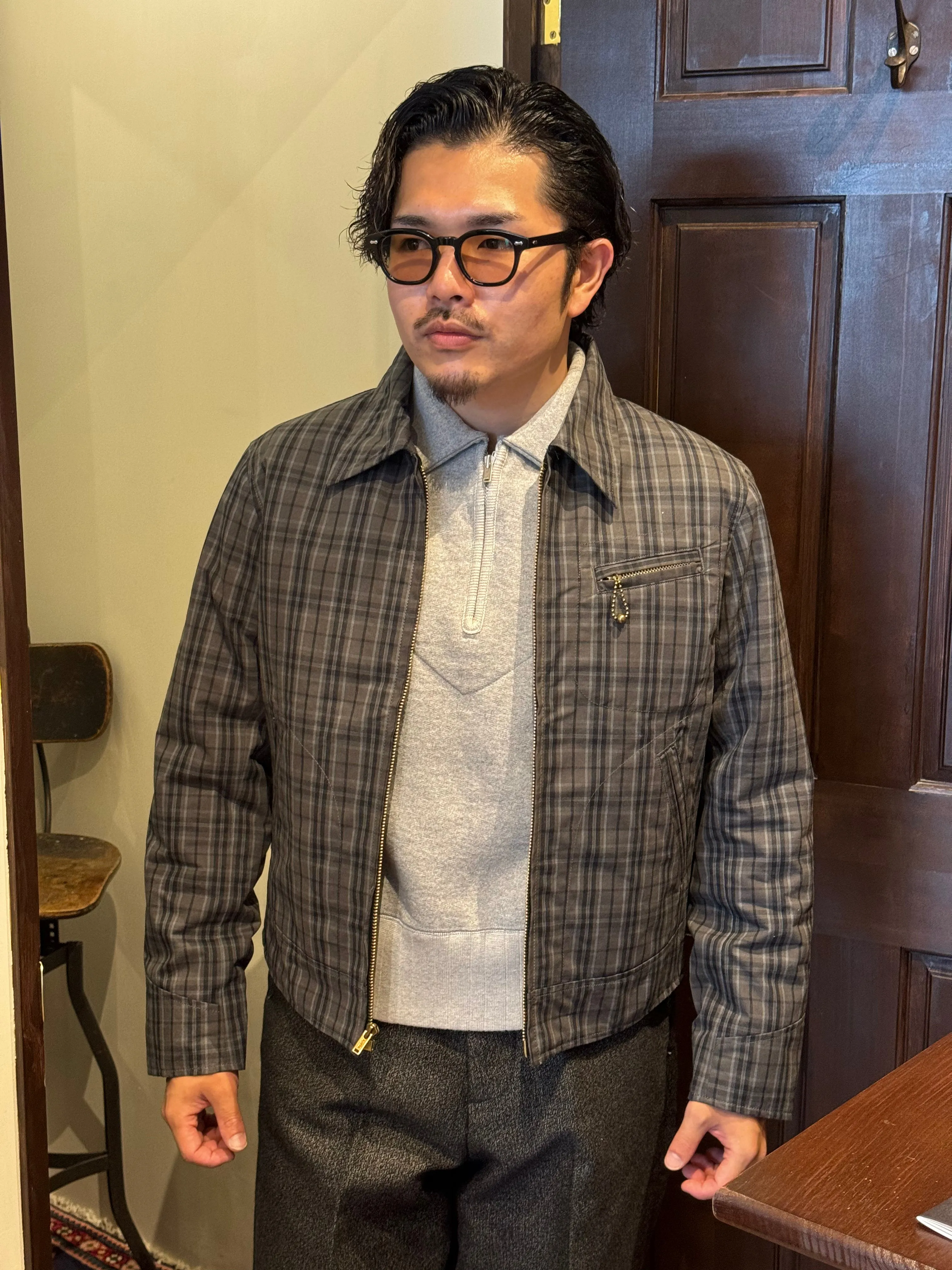 BLD148 WAXED COTTON SPORTS JACKET
