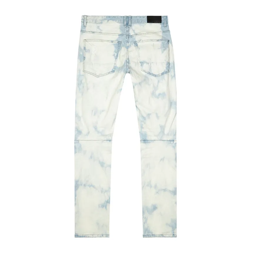 Bleach Washed Rip & Repaired Jeans - Billie Blue