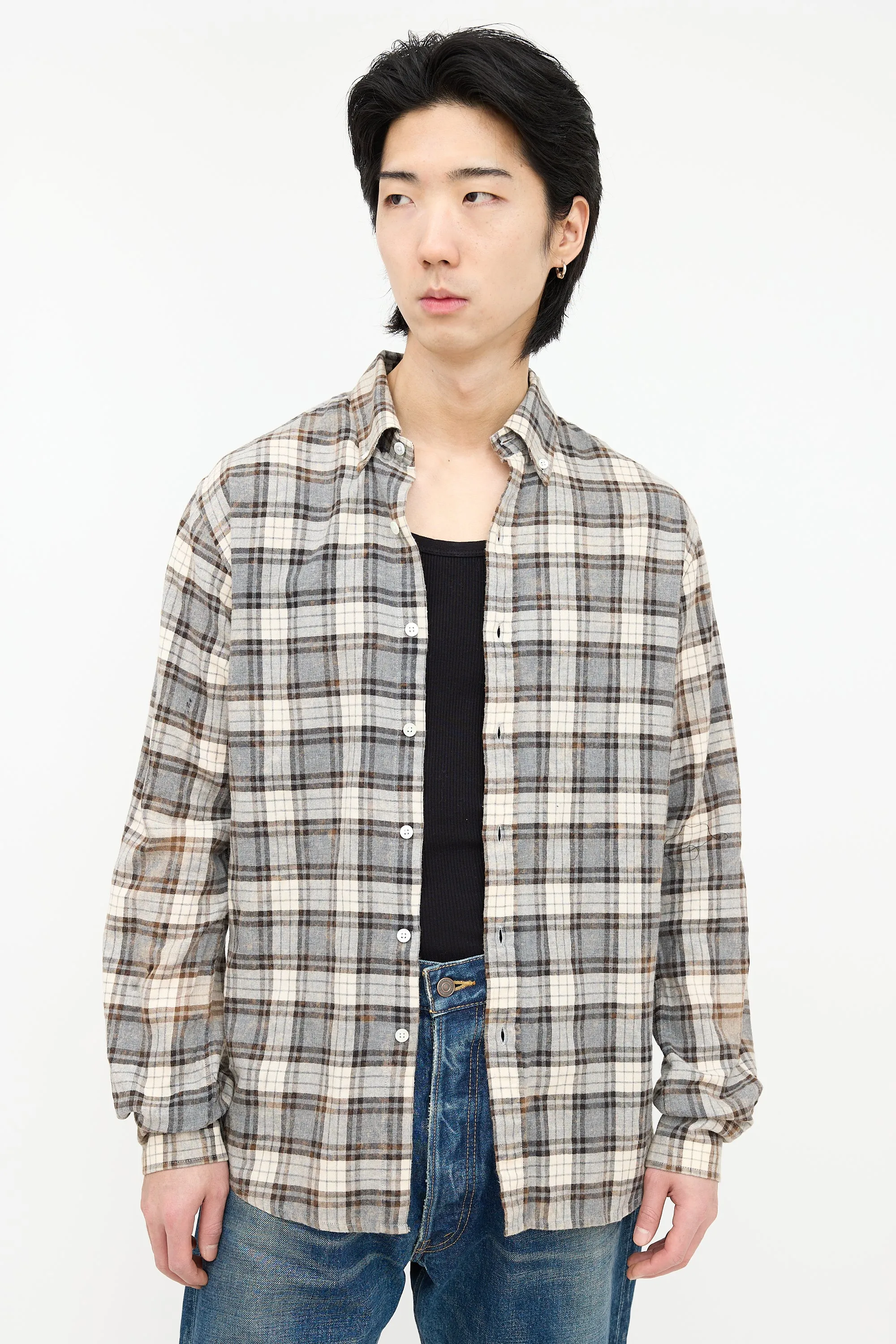 Bleached Plaid Shirt