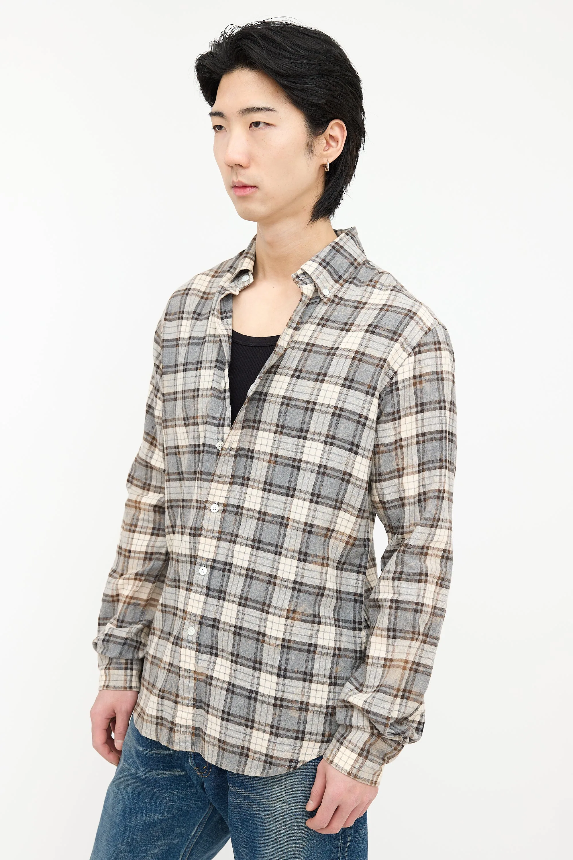 Bleached Plaid Shirt