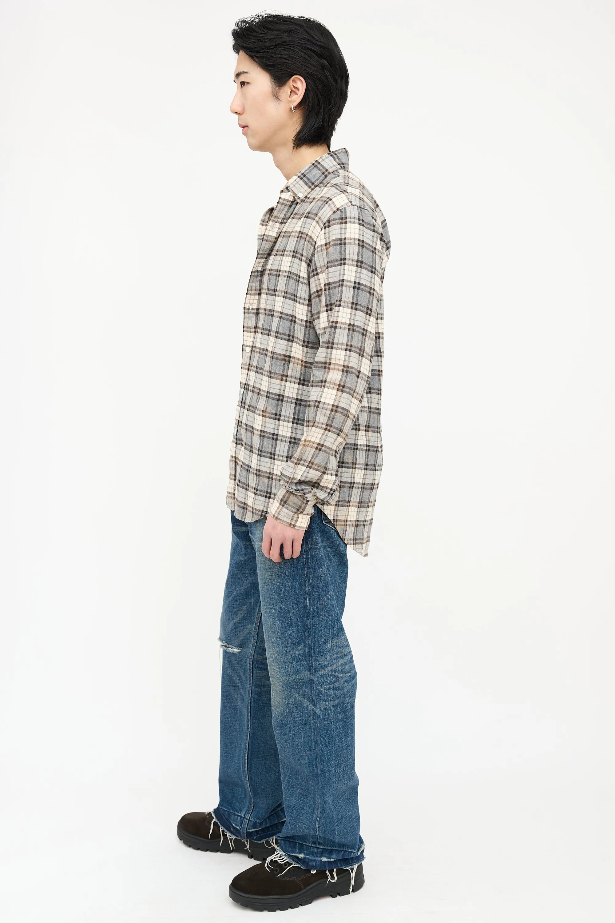 Bleached Plaid Shirt