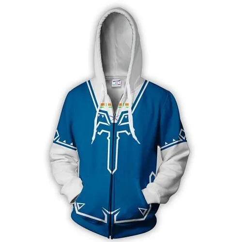 Blue And White Hoodie For Men