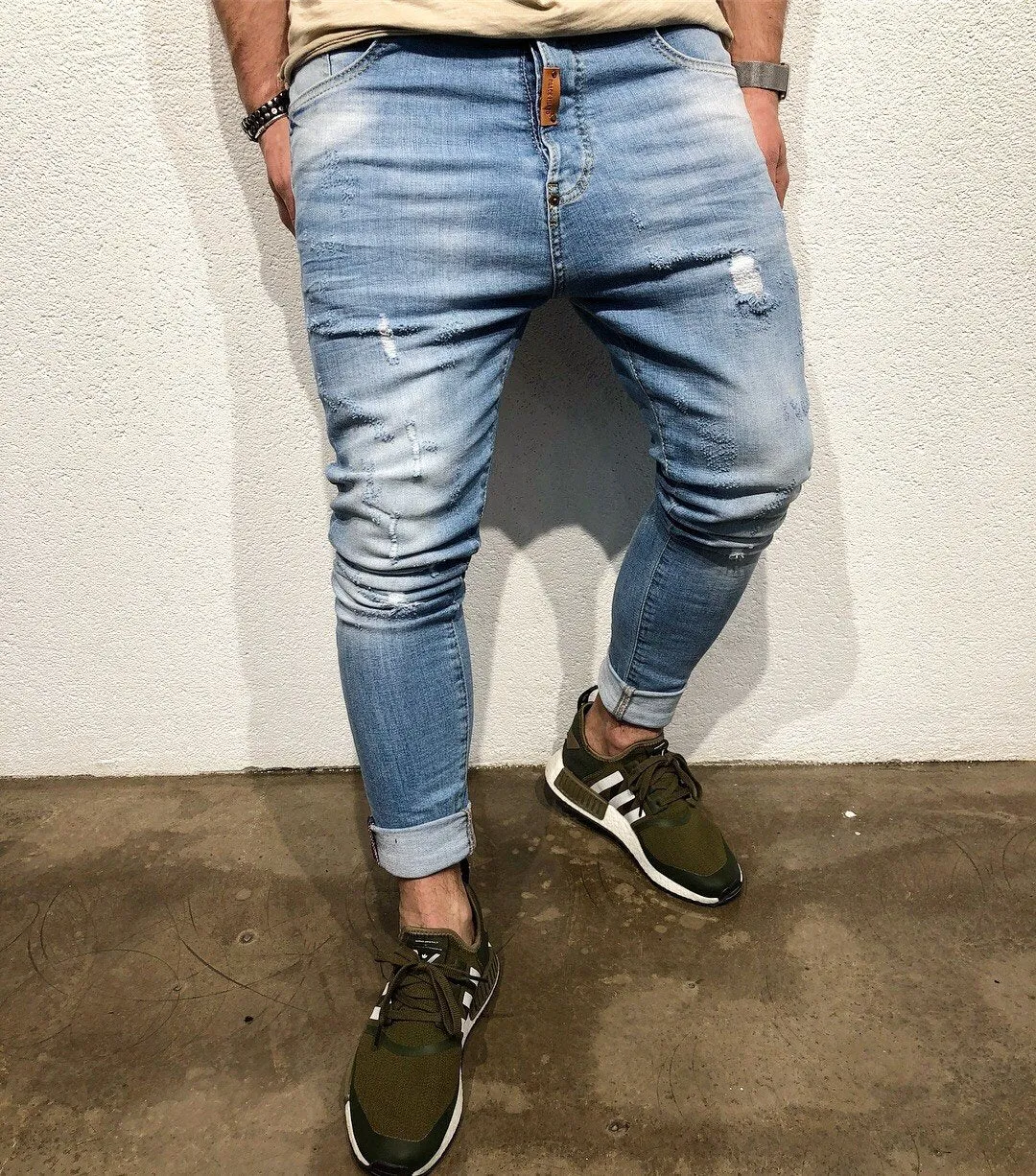 Blue Slim Fit Denim B108 Streetwear Denim Jeans