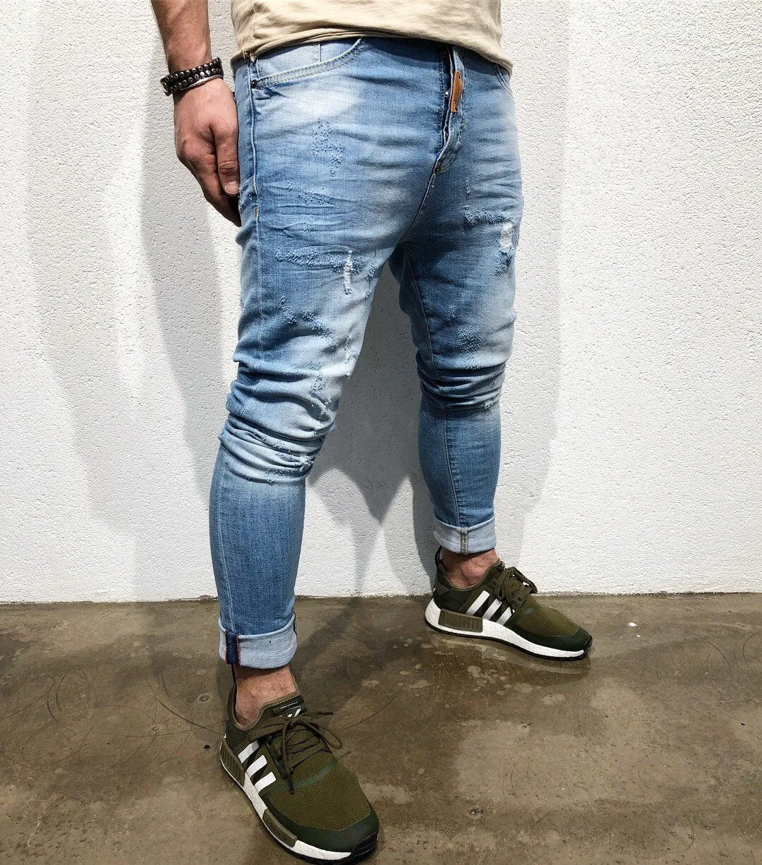 Blue Slim Fit Denim B108 Streetwear Denim Jeans