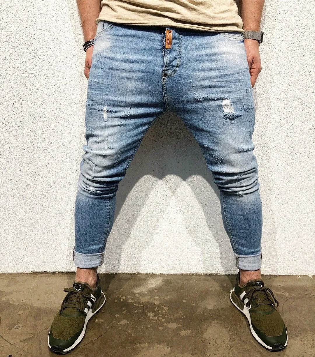 Blue Slim Fit Denim B108 Streetwear Denim Jeans