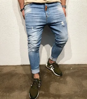 Blue Slim Fit Denim B108 Streetwear Denim Jeans