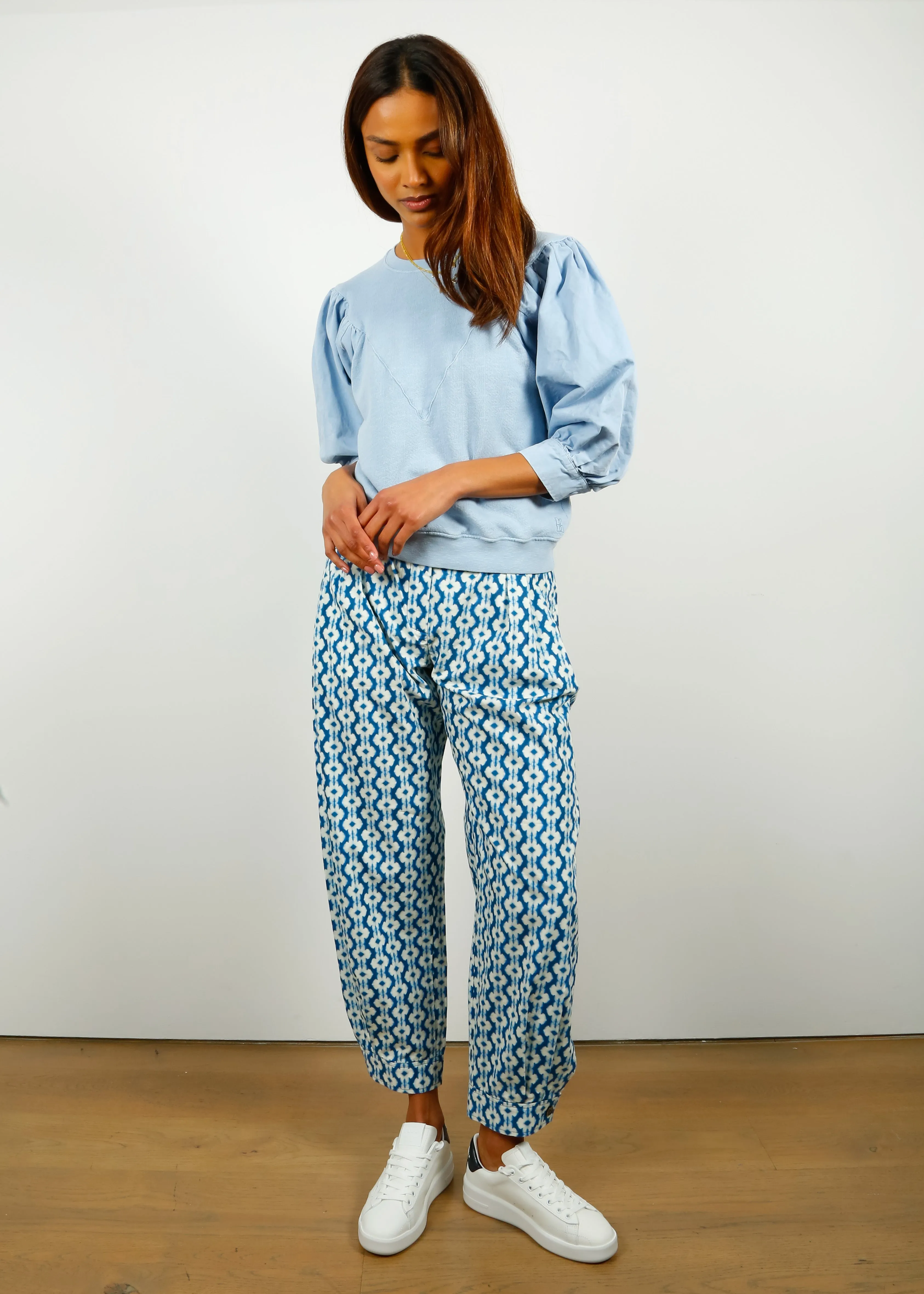 BR Verveine Printed Pants in Blue