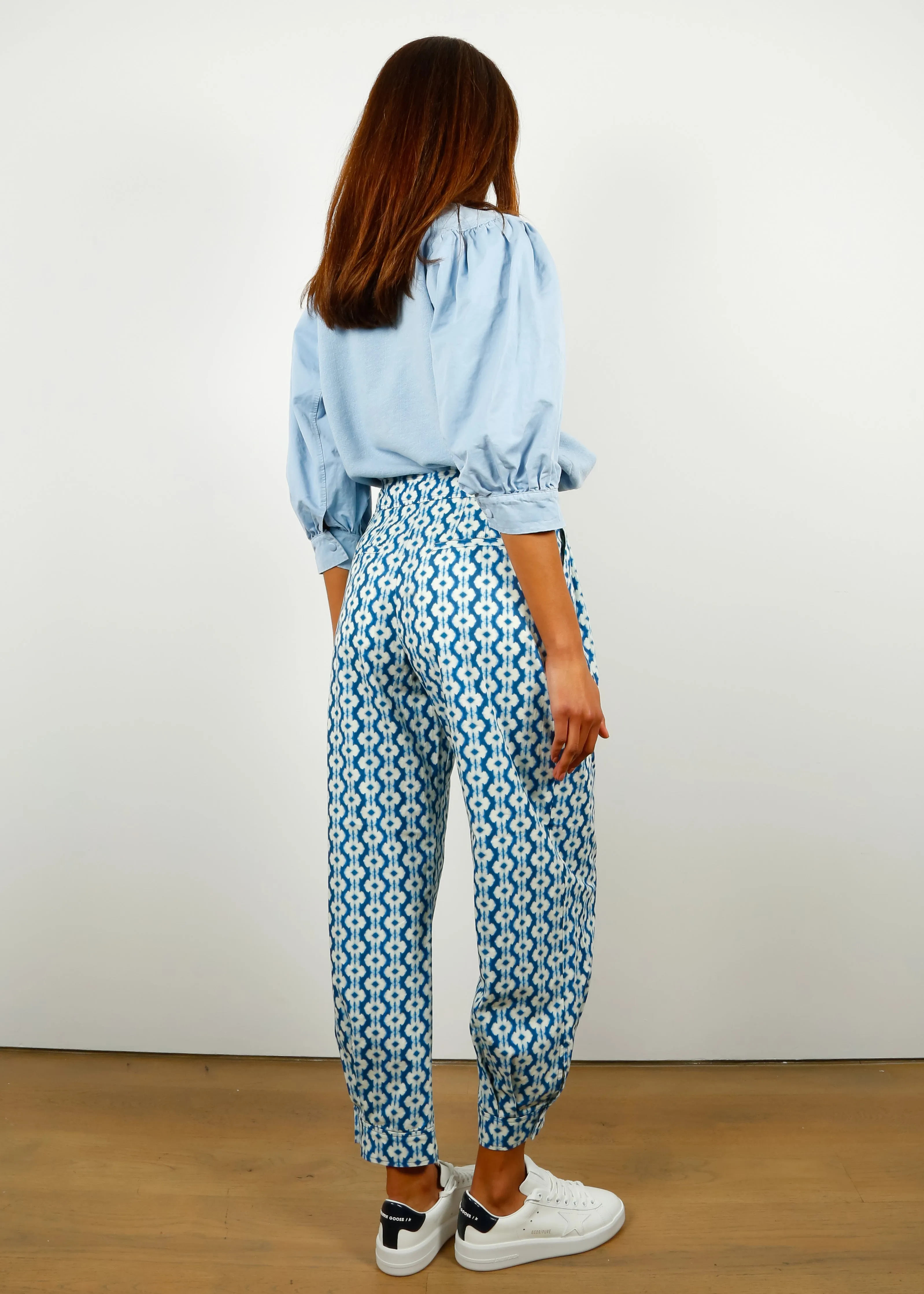BR Verveine Printed Pants in Blue