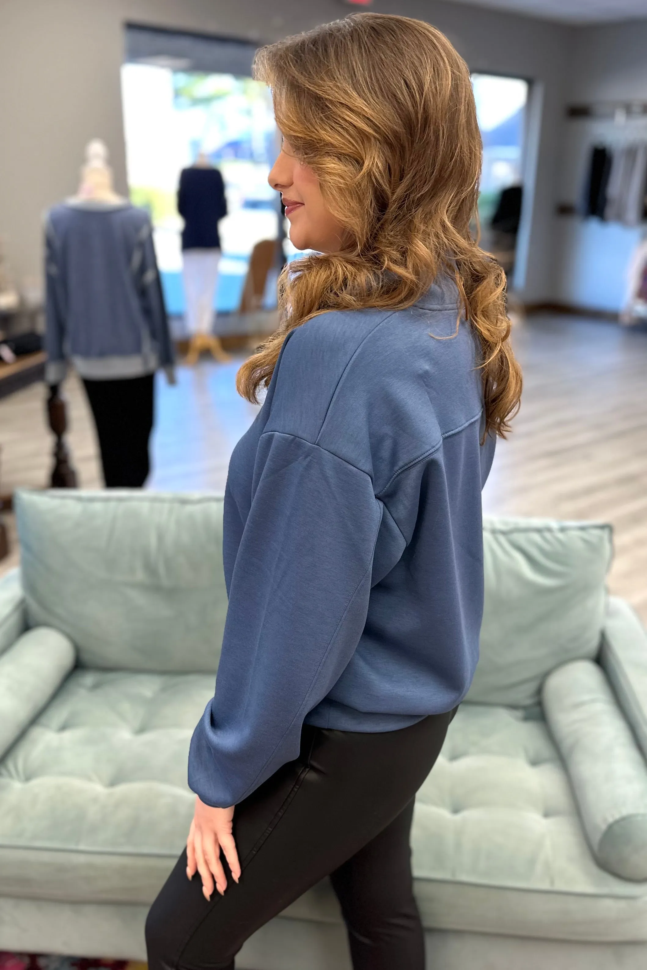 BRIELLE Scuba Half Zip Sweatshirt