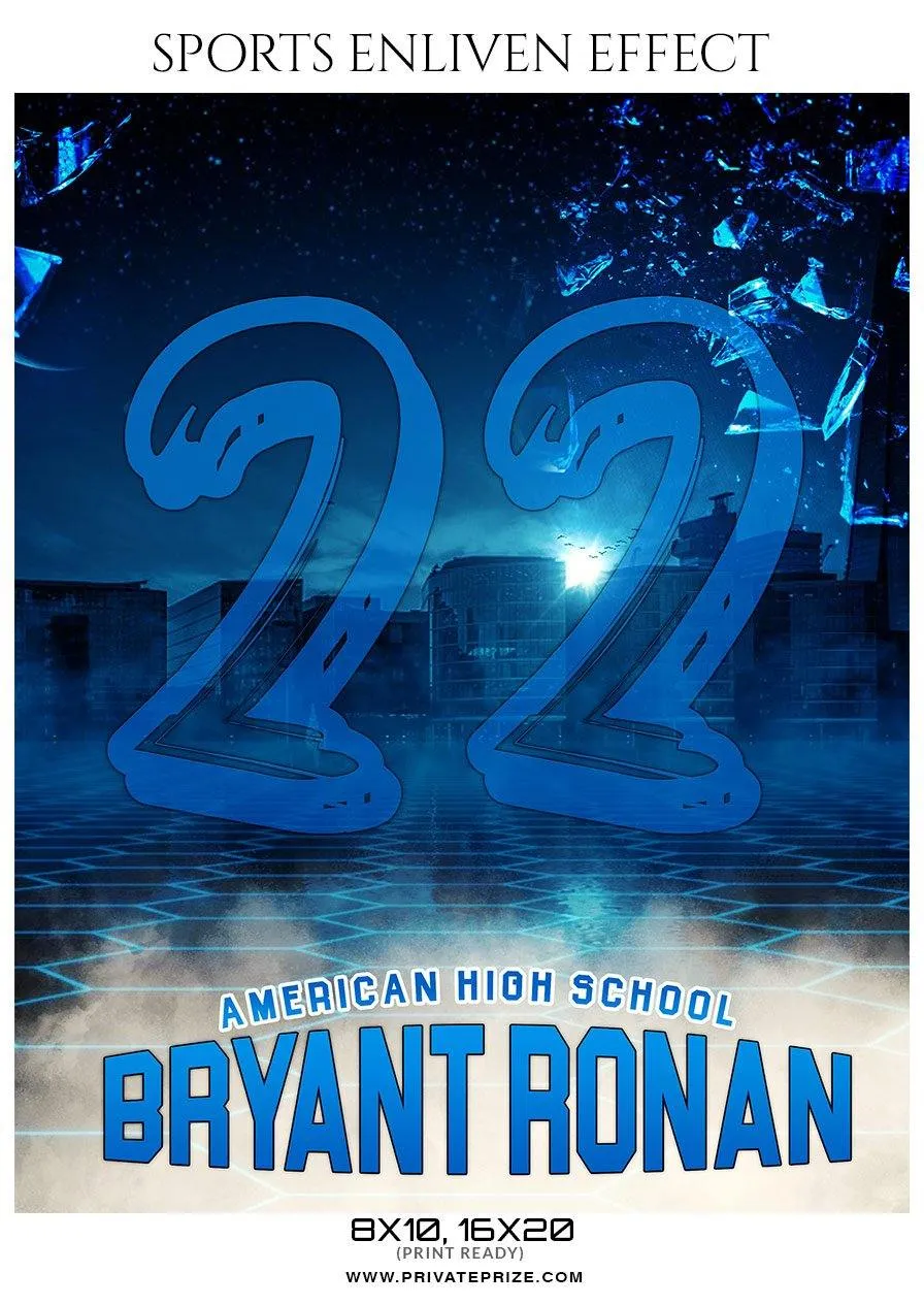Bryant Ronan - Lacrosse Sports Enliven Effects Photography Template