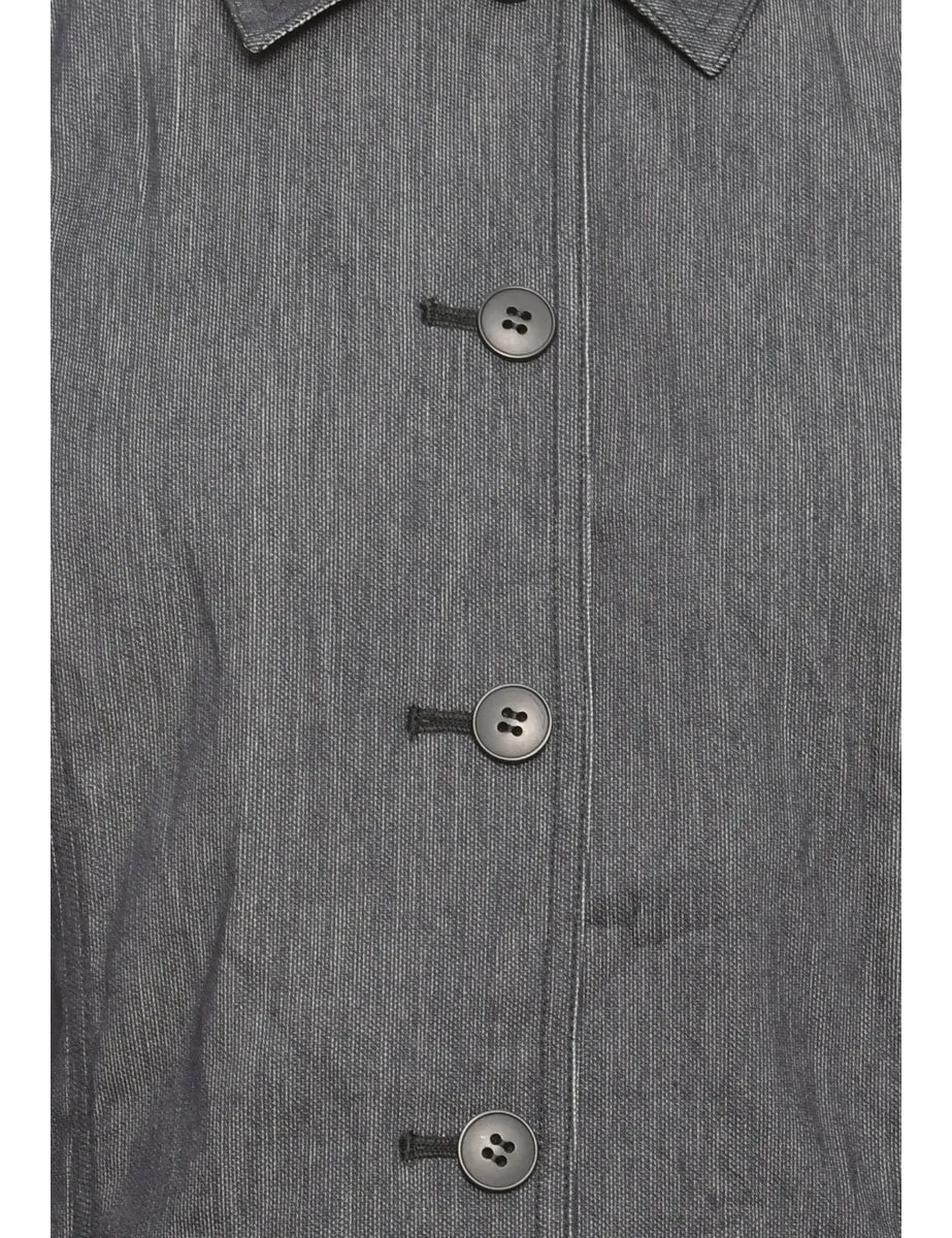 Button-Front Grey Jacket - XL