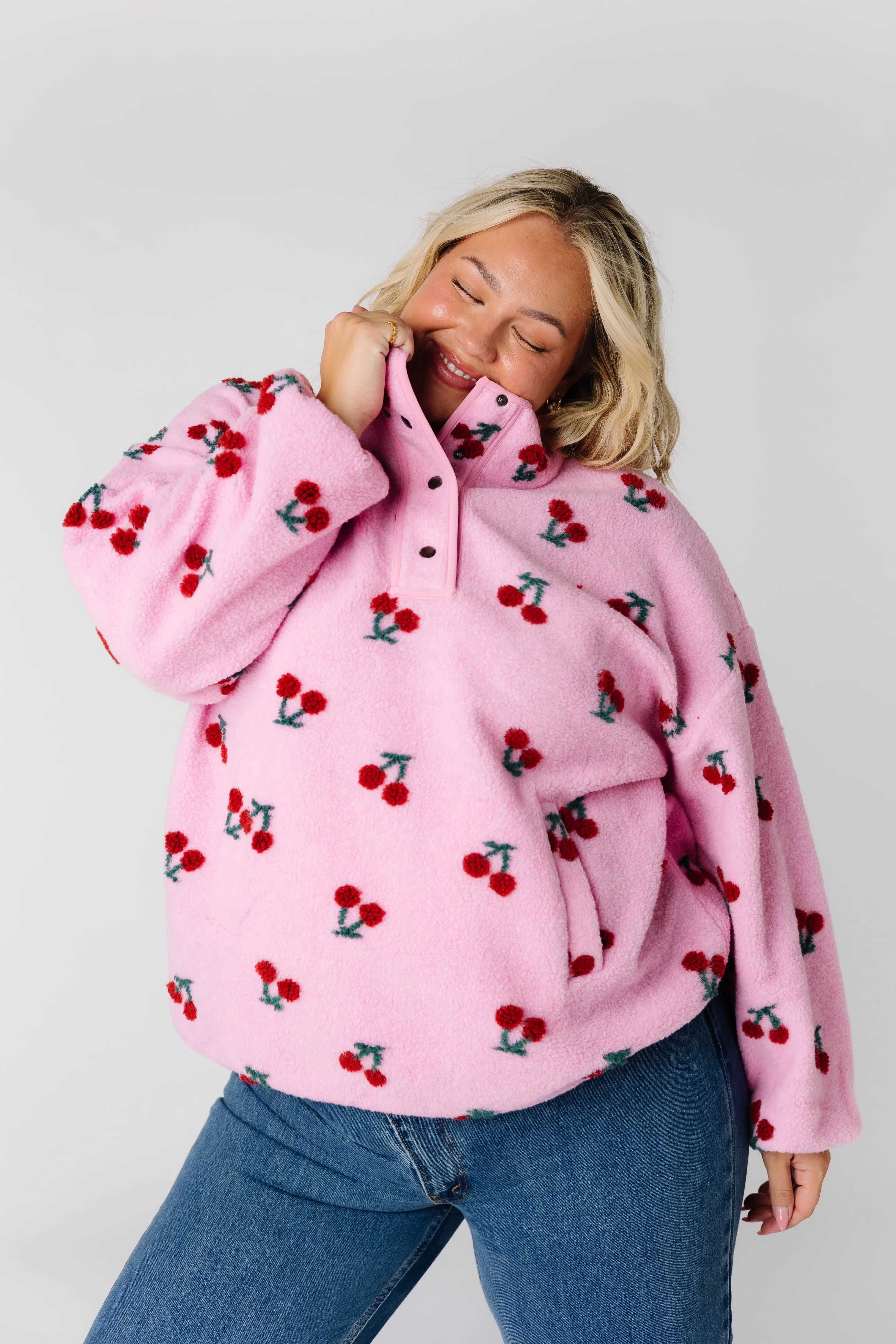 Cherry Sherpa Jacket