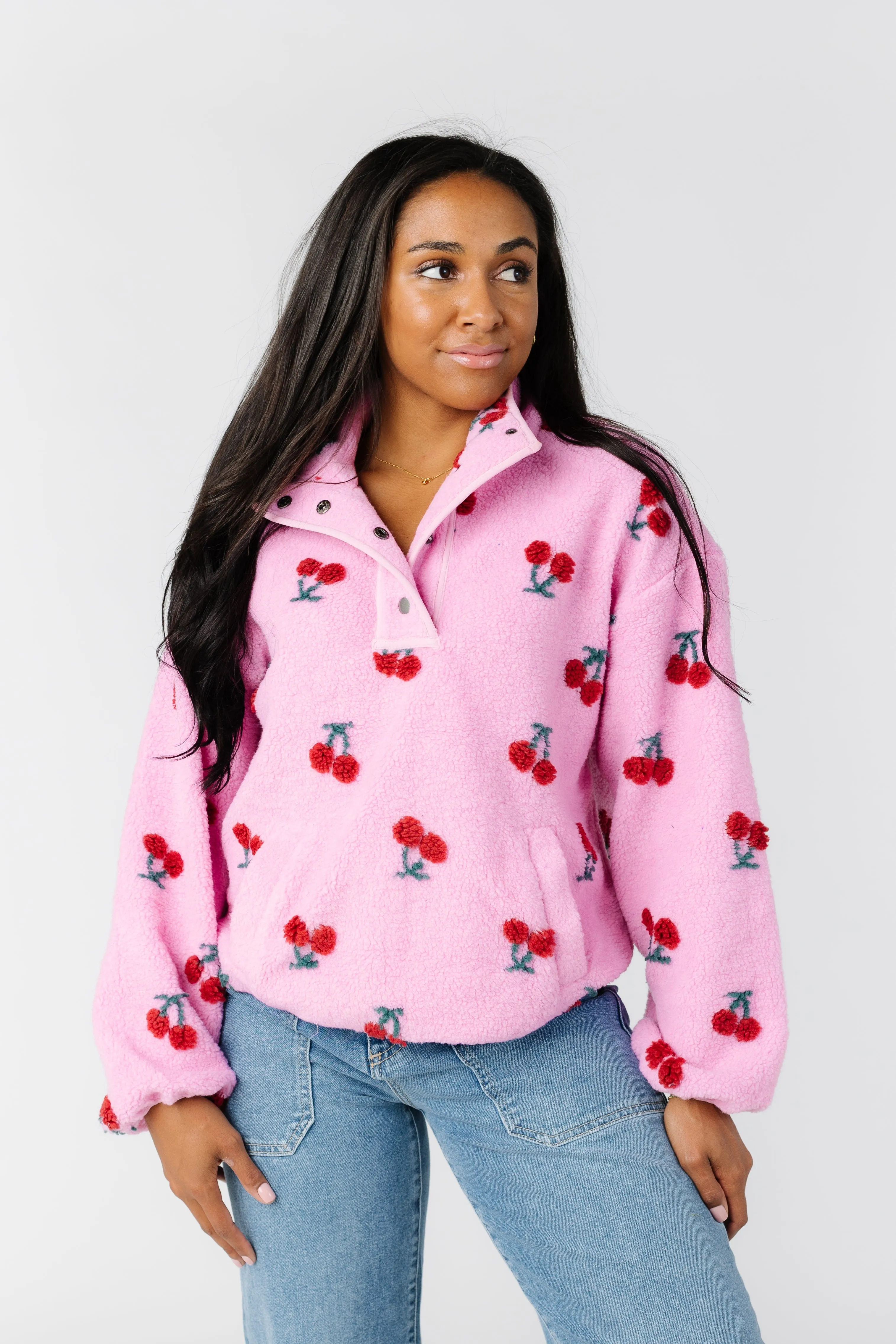 Cherry Sherpa Jacket
