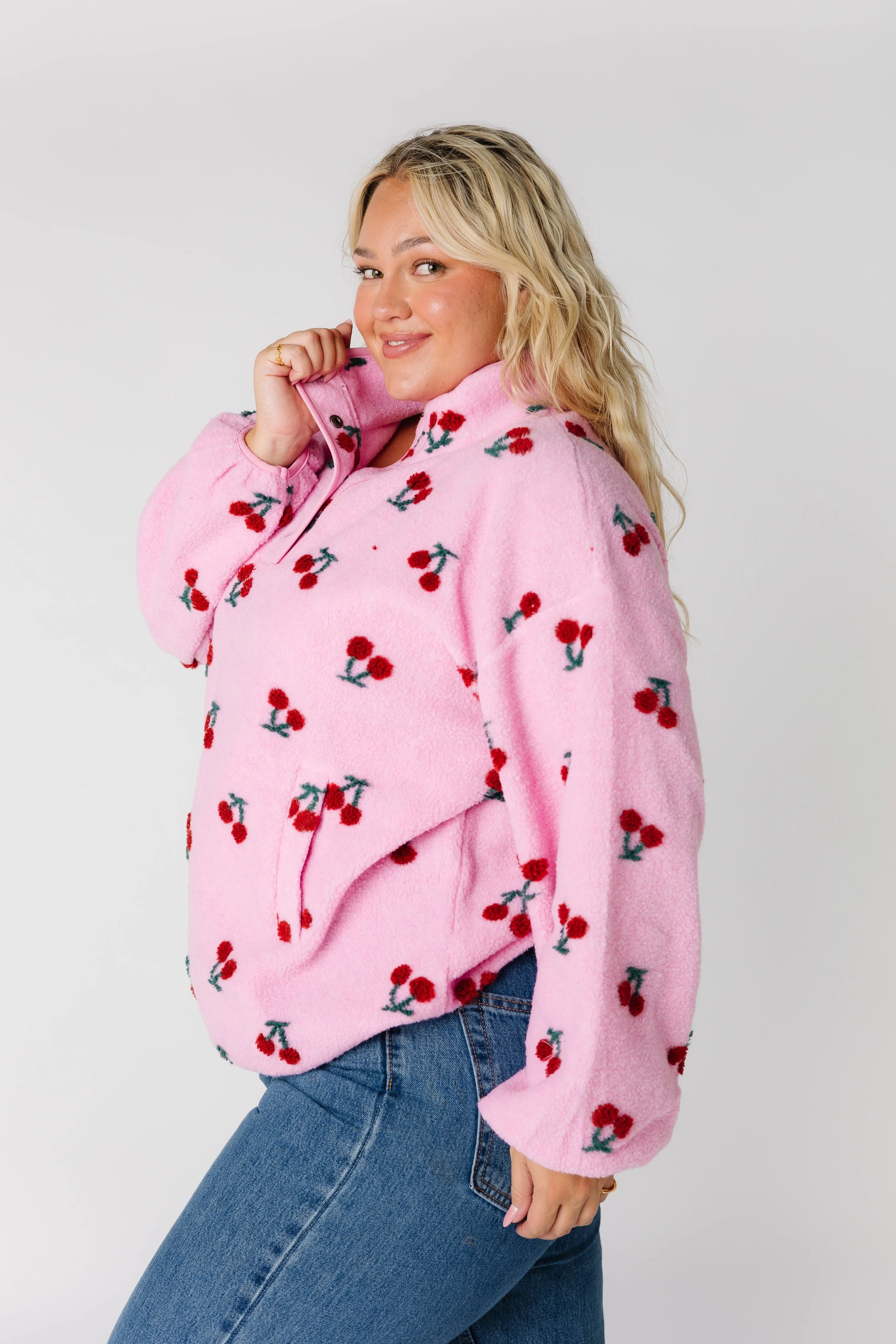 Cherry Sherpa Jacket