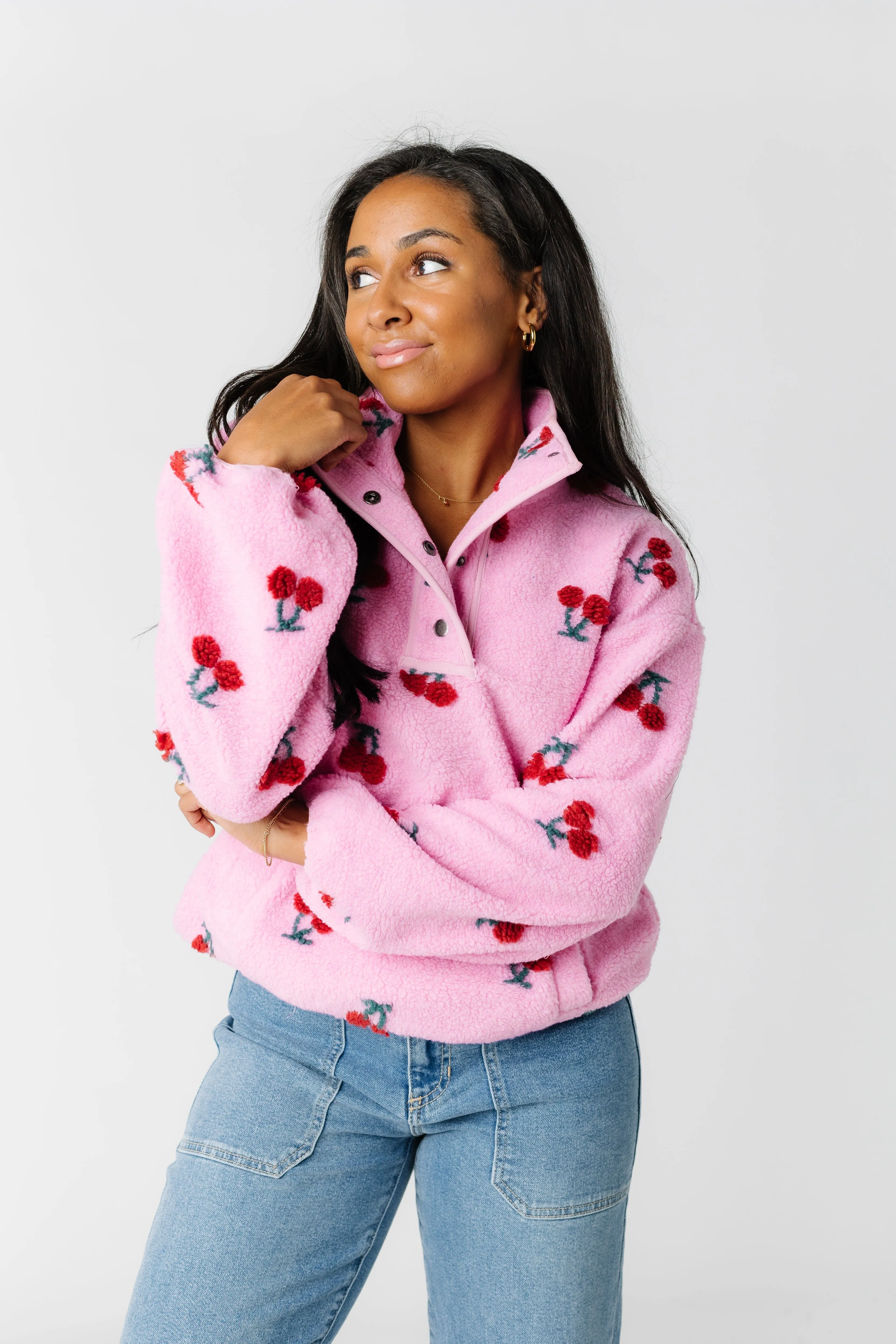 Cherry Sherpa Jacket