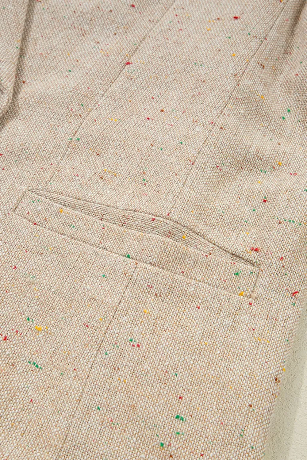 Chic oatmeal suit jacket for women
