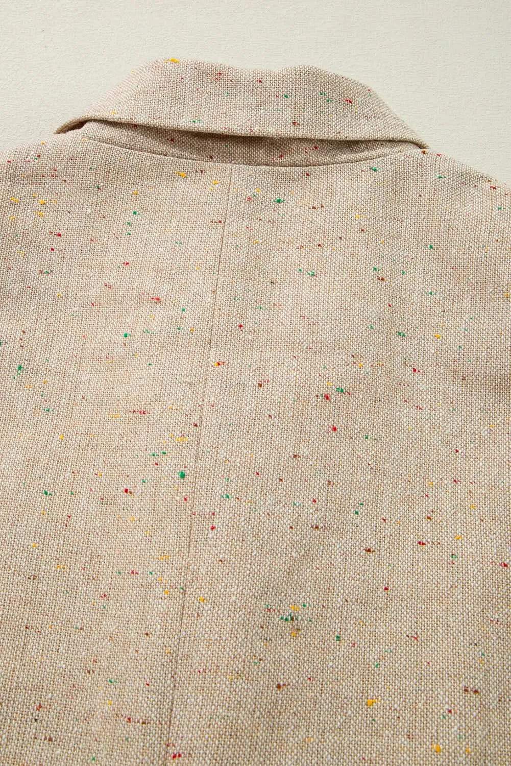 Chic oatmeal suit jacket for women