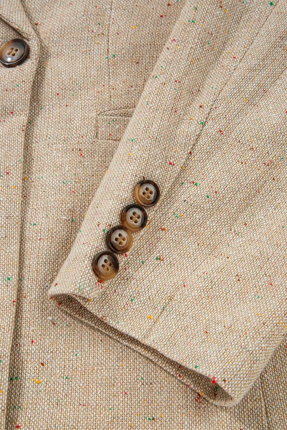 Chic oatmeal suit jacket for women